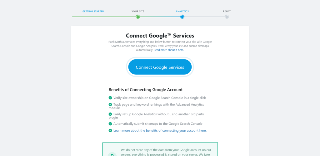 connect your website to Google Analytics