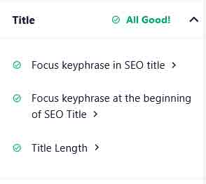 All in One SEO title score